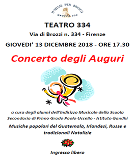 Concerto prenatalizio al Teatro 334 di Brozzi