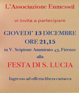 Festa di Santa Lucia all'Associazione Eumeswil di Firenze
