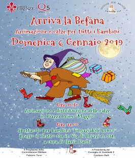 A Brozzi arriva la Befana: "L'insaziabile bruco" di Ilaria Danti e calze per i più piccoli