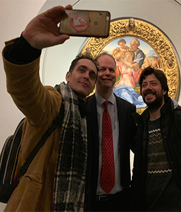 "La casa de papel", Alvaro Morte, Pedro Alonso e Jesus Colmenar agli Uffizi