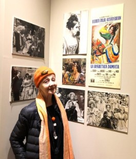 L'attrice Milena Vukotic in visita al Museo Zeffirelli di Firenze
