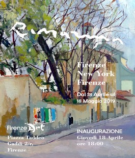 "Firenze, New York, Firenze", la mostra di Rodolfo Marma alla Galleria FirenzeArt