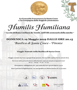 "Humilis Humiliana", viaggio teatrale nella Basilica di Santa Croce a Firenze