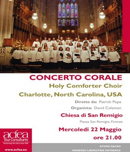 Holy Comforter Choir, il gruppo statunitense in concerto alla Chiesa di San Remigio