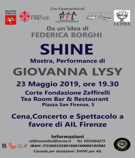 Shine: performance e mostra a sostegno di AIL Firenze