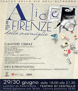 "Alice nella Firenze delle Meraviglie", spettacolo itinerante nei più̀ bei luoghi dell'Oltrarno