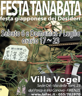Festa Tanabata 2019 con l'associazione Lailac alla Villa Vogel di Firenze