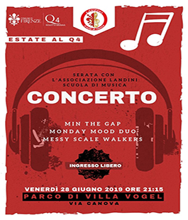Estate al Q4: a Villa Vogel concerto della Scuola di Musica Landini