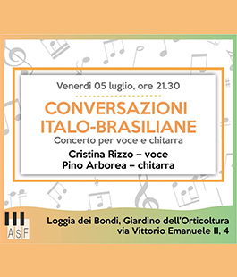 Conversazioni italo-brasiliane, Cristina Rizzo e Pino Arborea in concerto alla Loggia dei Bondi