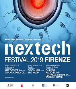 Svelato il programma della XIII edizione di Nextech Festival, a Firenze dal 19 al 21 settembre