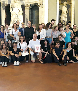 Giovani attori del Meeting delle Accademie Teatrali Europee in Palazzo Vecchio
