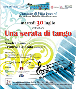 "Mercati in Musica": concerto Sara Luna & Fabrizio Mocata nel Giardino di Villa Favard