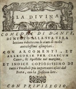 Esemplari della Divina Commedia in mostra alla Biblioteca della Oblate