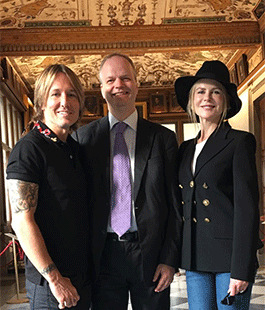Nicole Kidman, Keith Urban e Kylie Minogue in visita alle Gallerie degli Uffizi