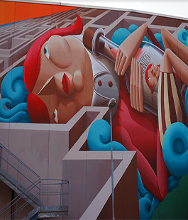 "La via del mare", un altro incredibile murales dello street artist fiorentino Zed1