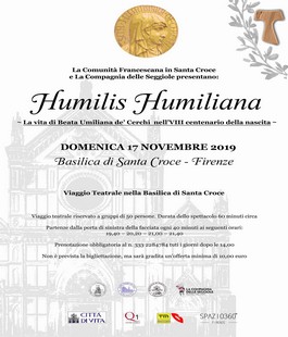 "Humilis Humiliana", viaggio teatrale nella Basilica di Santa Croce a Firenze