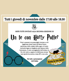 "Un Tè con Harry Potter" alla BiblioteCaNova Isolotto di Firenze