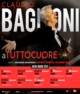 Claudio Baglioni "aTUTTOCUORE" in concerto al Nelson Mandela Forum di Firenze