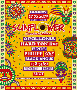 "Sunflower Carnival Edition 2024", musica elettronica alla Limonaia di Villa Strozzi