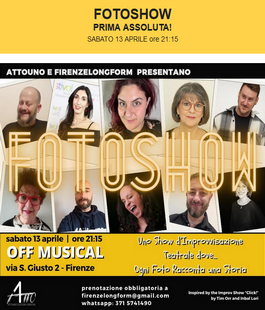 "FotoShow", spettacolo di improvvisazione teatrale all'OFF Musical di Firenze