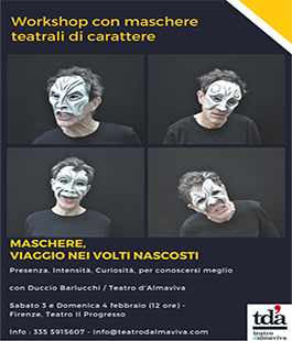 Workshop ''Maschere, viaggio nei volti nascosti'' a cura di Duccio Barlucchi