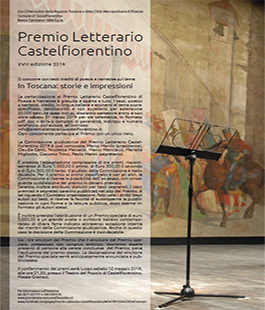 Aperte le iscrizioni al ''Premio Letterario Castelfiorentino di Poesia e Narrativa''