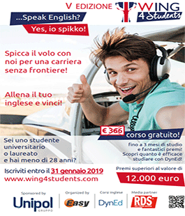 Wing4students, concorso a premi sull'apprendimento della lingua inglese