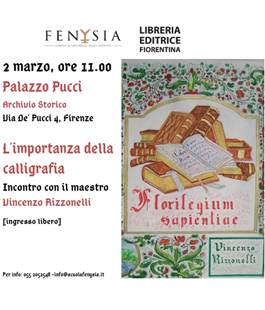 A Palazzo Pucci si parla di calligrafia con il Maestro Vincenzo Rizzonelli
