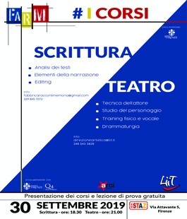 Fa.R.M, presentazione laboratorio di scrittura e di teatro a Newstaz Firenze