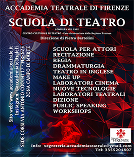 Accademia Teatrale di Firenze: al via le iscrizioni al corso in lingua inglese