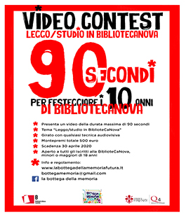 Un contest video a premi per 10 anni di BiblioteCaNova Isolotto di Firenze