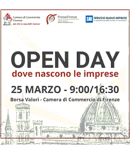 Open Day del Servizio Nuove Imprese alla Borsa Valori della Camera di Commercio di Firenze