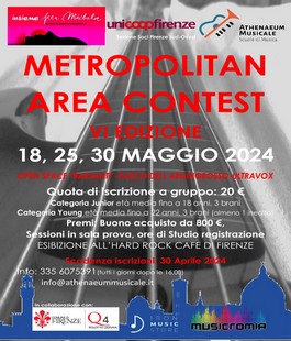 Metropolitan Area Contest: al via la sesta edizione del concorso per band giovanili