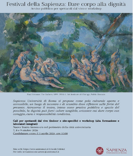 Festival della Sapienza 2026: online l'avviso per la selezione di progetti artistici 