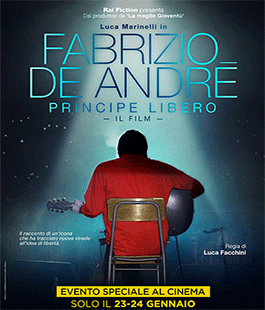 ''Fabrizio De André. Principe Libero'', il biopic di Luca Facchini al Cinema Odeon Firenze